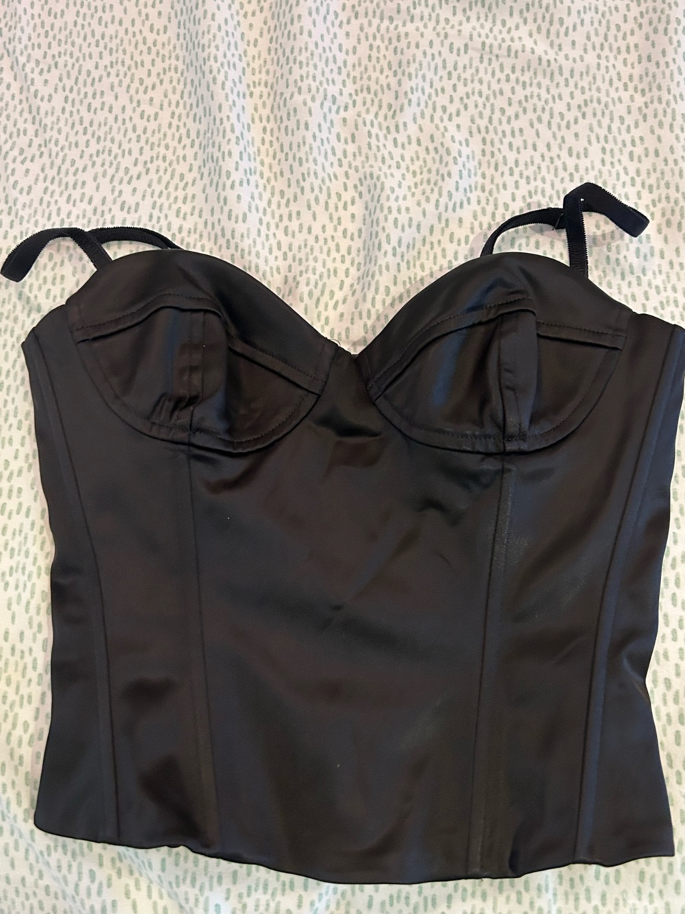 Wilfred Black Bustier Top with Removable Straps